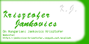 krisztofer jankovics business card